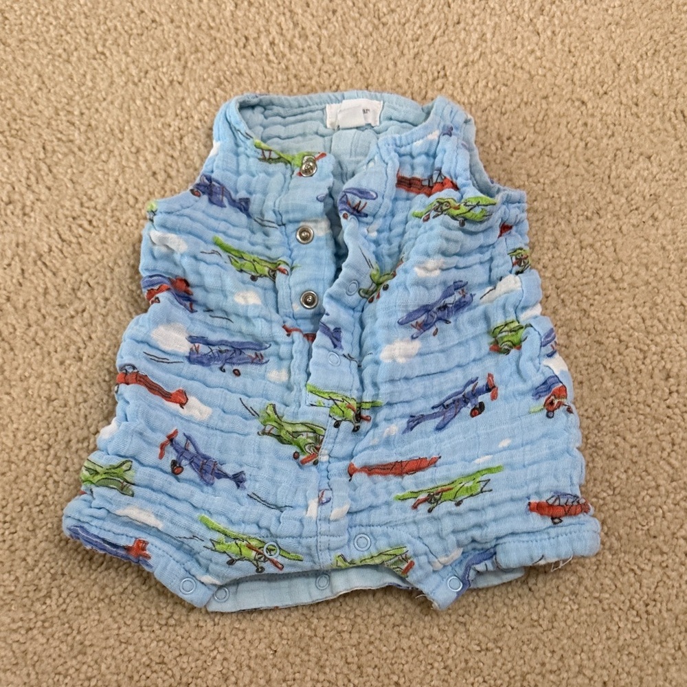 Angel Dear Blue Airplane One Piece